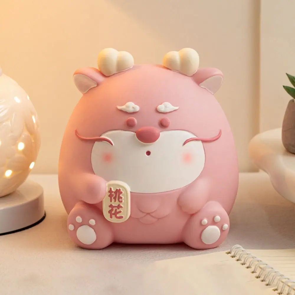 Creative Coin Bank Adorable Dragon Vinyl Drop Cartoon Piggy Bank Resistant Large Capacity Money Saving Jar New Year Gift