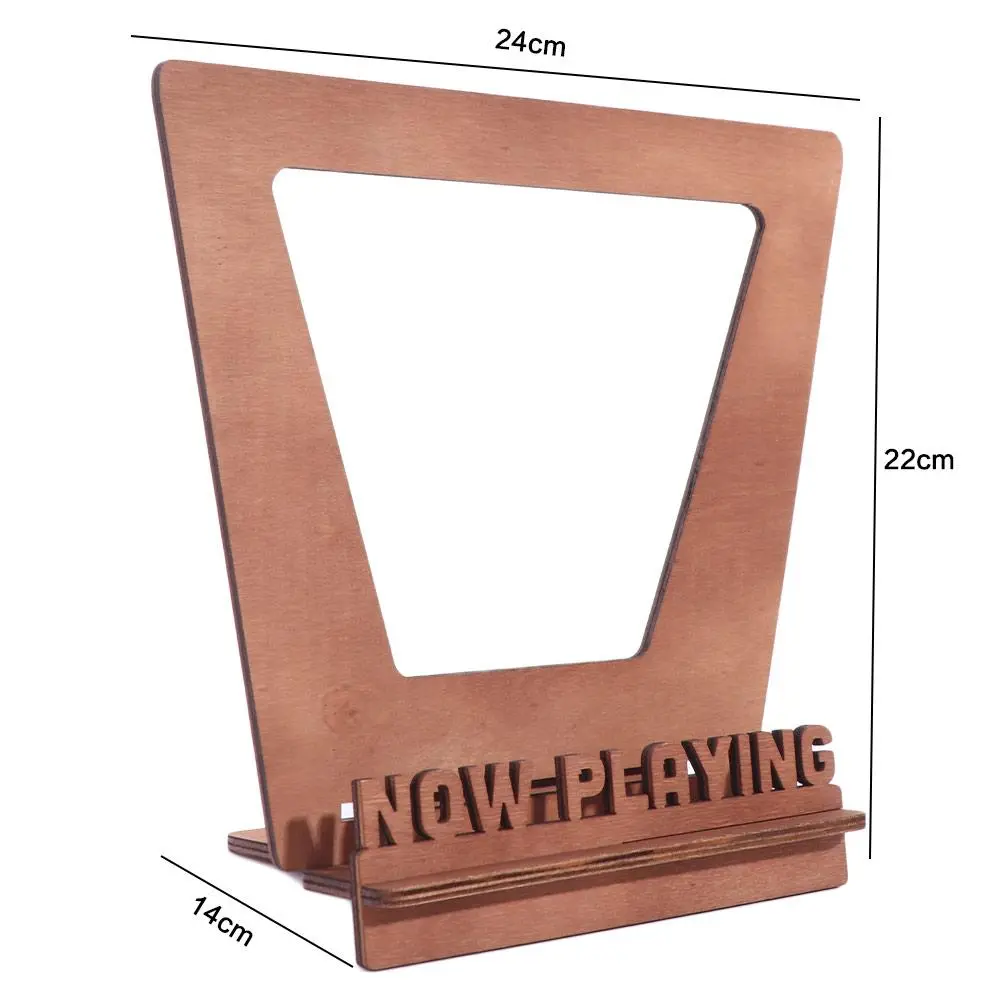 Removable Vinyl Record Stand Large Capacity Handmade Wooden CD Rack Easy to Use Desktop Display Stand Collection Record
