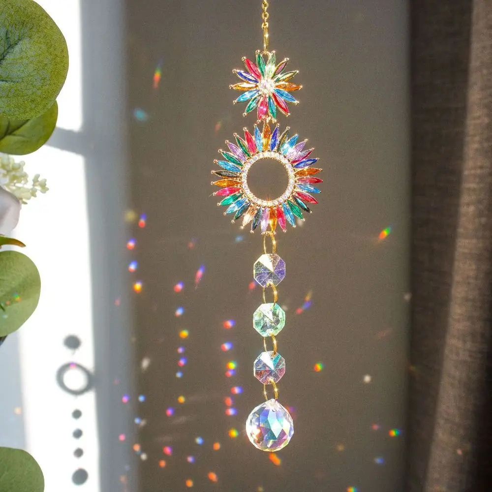 Colorful Shiny Gardening Sun Catcher DIY Cute Hanging Catcher Ornaments Dreamy Crystal Wind Chime Outdoor