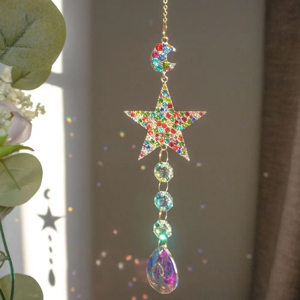 Colorful Shiny Gardening Sun Catcher DIY Cute Hanging Catcher Ornaments Dreamy Crystal Wind Chime Outdoor