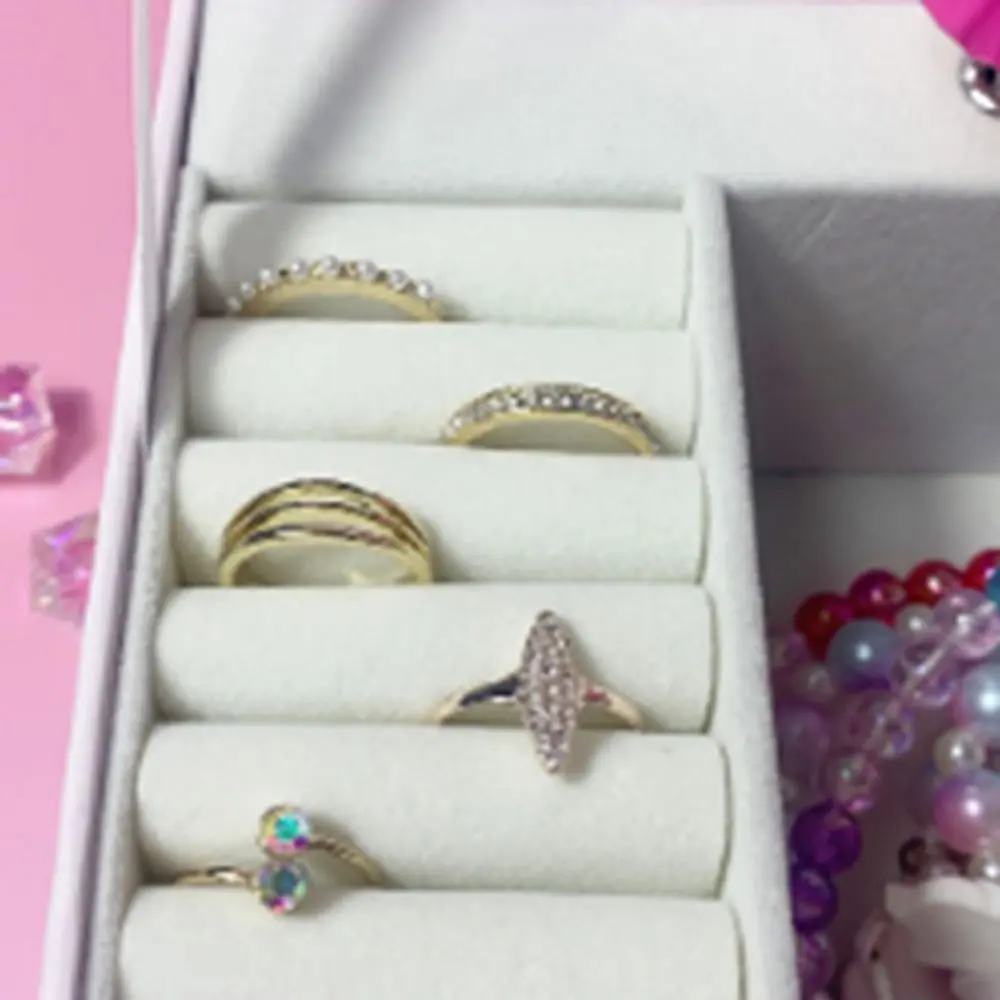 With Mirror Princess Music Box Cute Handicraft Children Musical Ornaments Cartoon Jewelry Storage Box Necklace Box