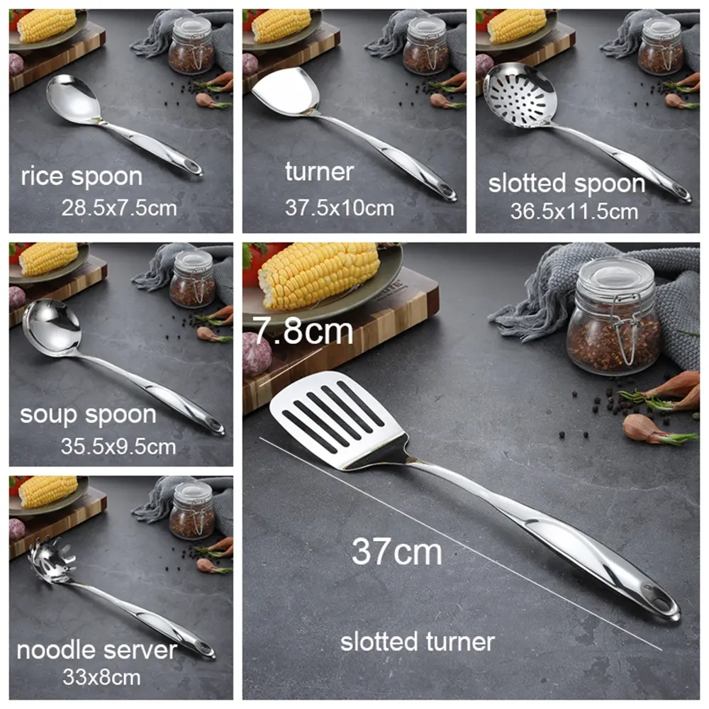 Stainless Steel Non-stick Turner Spaghetti Spatula Shovel Kitchen Utensils Pasta Server Kitchenware Cookware