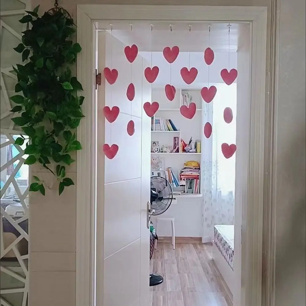Gift Girls Room Decor Curtain Partition High Beauty Door Curtain Ornaments Love Hearts Pendant Home Decor Door Hanging Curtain