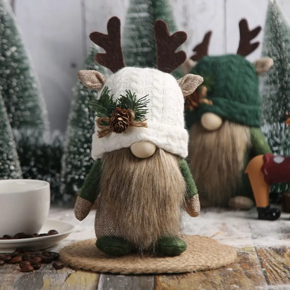 Creative Cute Forest Faceless Doll Polyester Cartoon Christmas Dwarf Doll Handmade Reusable Xmas Tree Pendant Friends