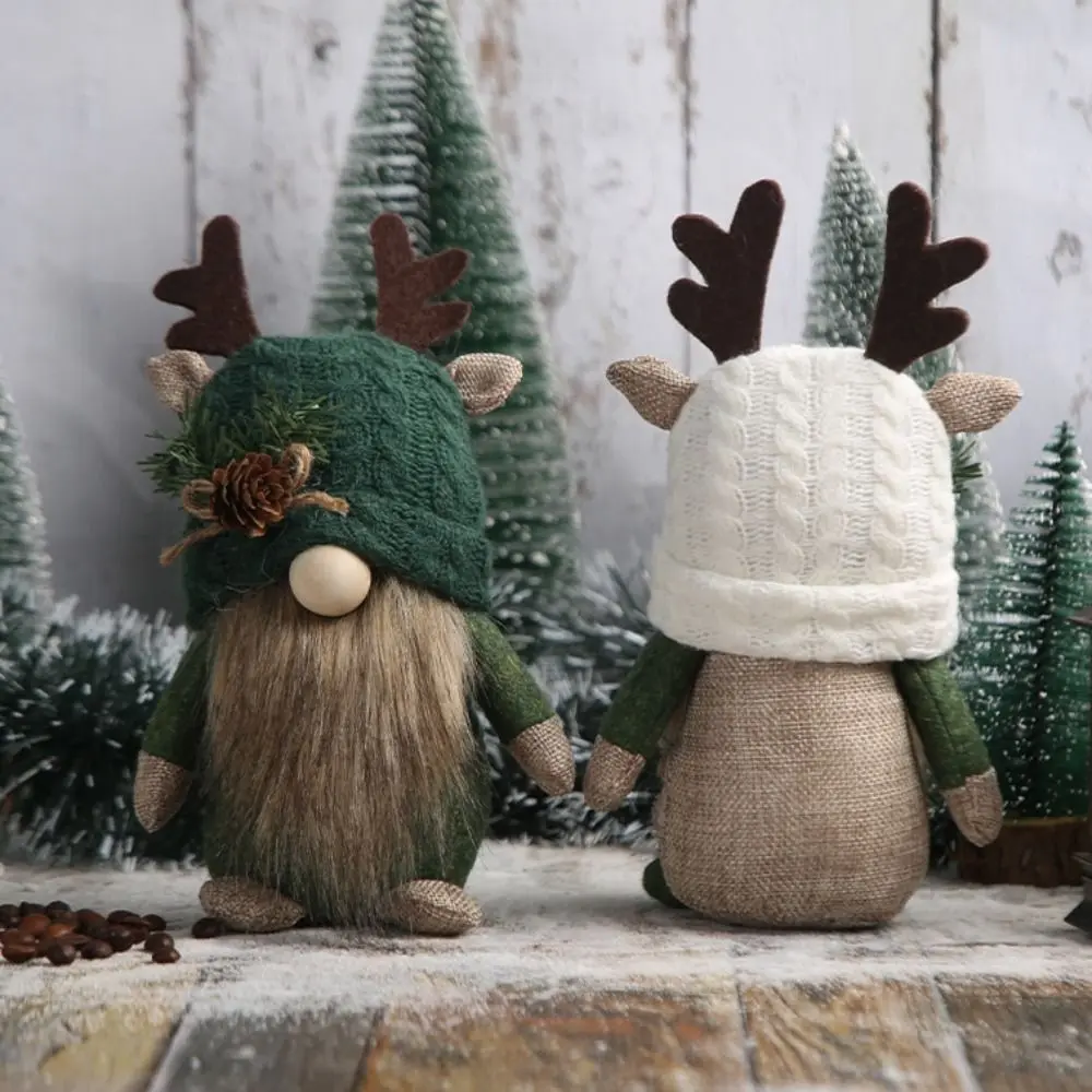 Creative Cute Forest Faceless Doll Polyester Cartoon Christmas Dwarf Doll Handmade Reusable Xmas Tree Pendant Friends
