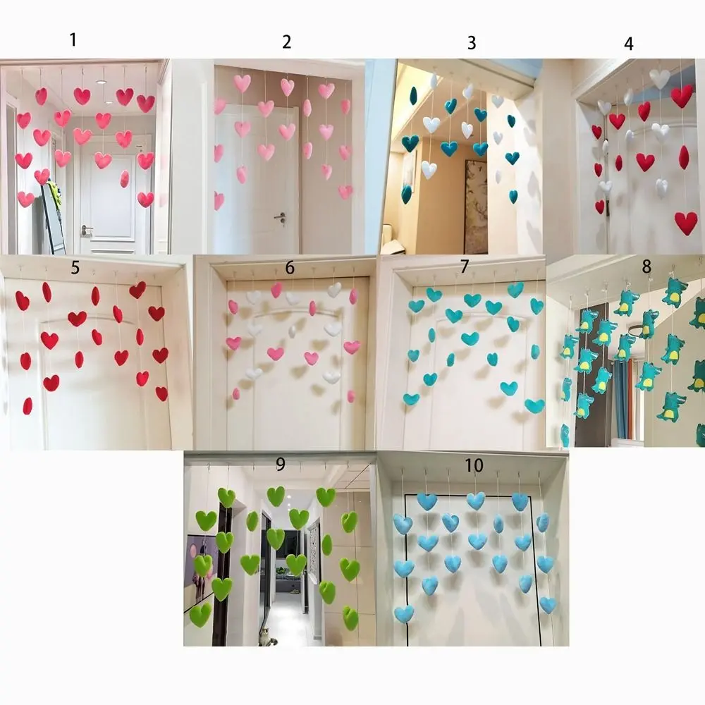 Gift Girls Room Decor Curtain Partition High Beauty Door Curtain Ornaments Love Hearts Pendant Home Decor Door Hanging Curtain