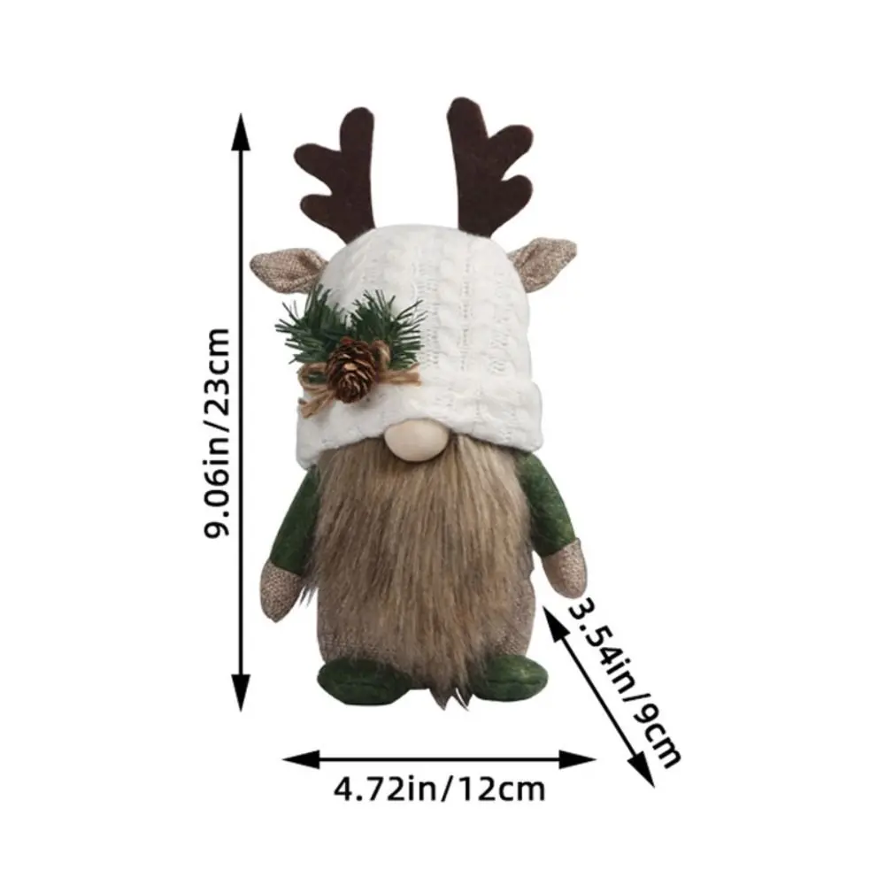 Creative Cute Forest Faceless Doll Polyester Cartoon Christmas Dwarf Doll Handmade Reusable Xmas Tree Pendant Friends