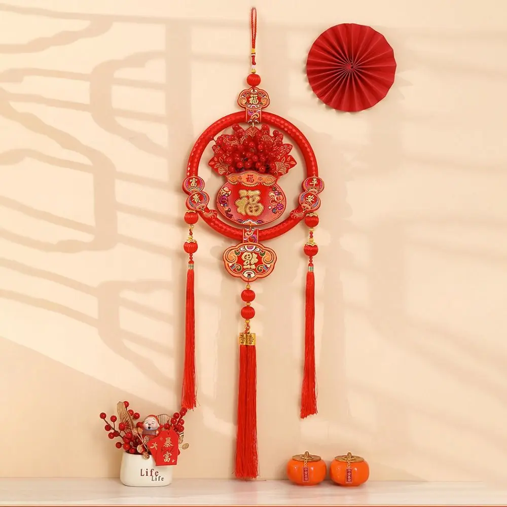 Traditional New Year Ornaments Creative Reusable Hanging Decoration Exquisite with Tassel Spring Festival Pendant Gifts