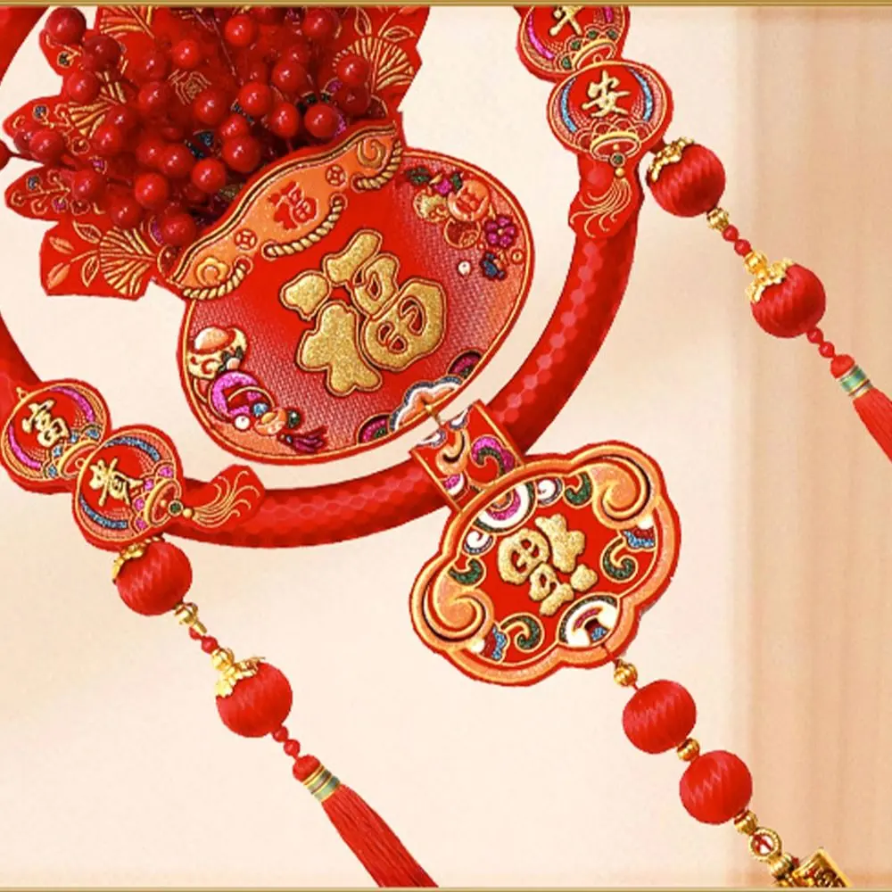 Traditional New Year Ornaments Creative Reusable Hanging Decoration Exquisite with Tassel Spring Festival Pendant Gifts