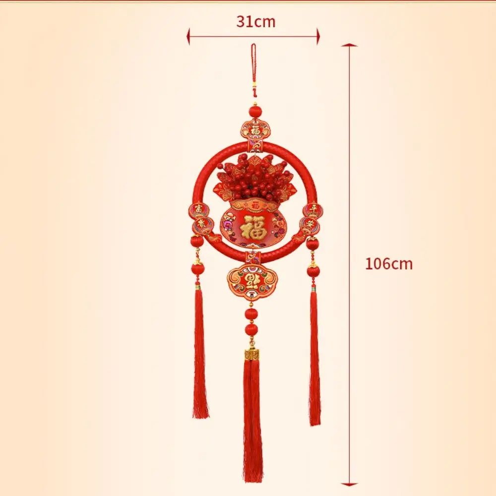 Traditional New Year Ornaments Creative Reusable Hanging Decoration Exquisite with Tassel Spring Festival Pendant Gifts