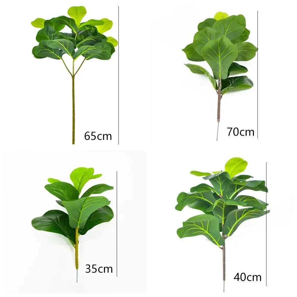Large Artificial Fiddle Leaves Fig Tree Real Touch Vibrant Fake Ficus Tree Delicate Plastic Tropical Banyan Plants Branch