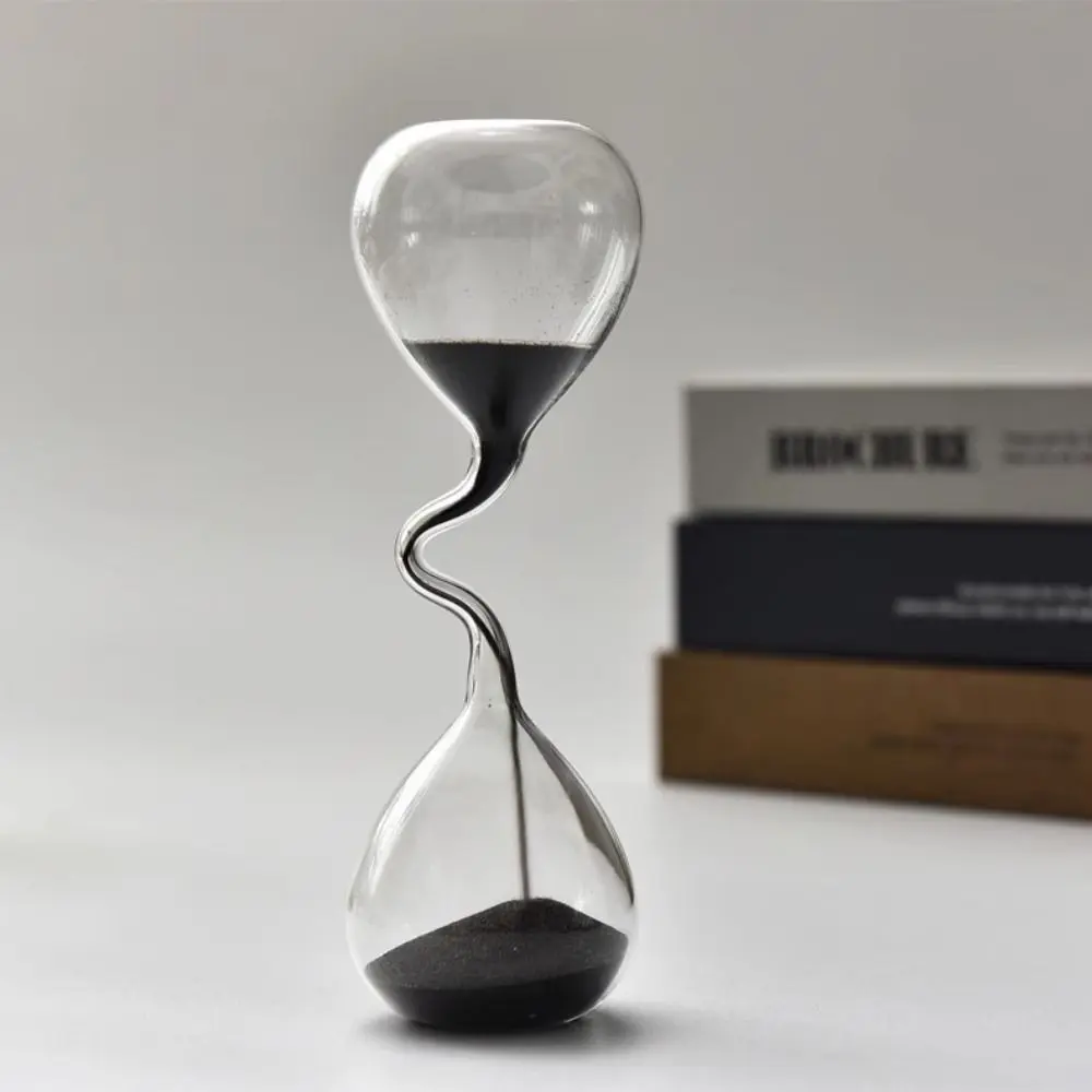 Super Beautiful Curve Design Hourglass Glass Craft Creative Sand Clock Transparent No Timing Sandglass Gift