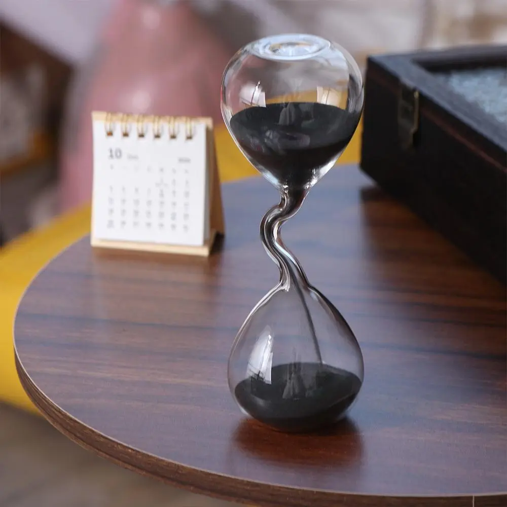 Super Beautiful Curve Design Hourglass Glass Craft Creative Sand Clock Transparent No Timing Sandglass Gift