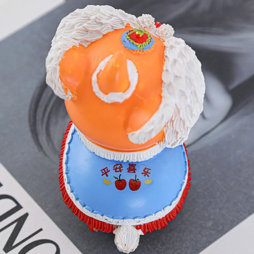 Desktop Decoration Chinese Style Lion Ornament Resin Cute Animal Statue Handicraft Modern Tea Pet Gift