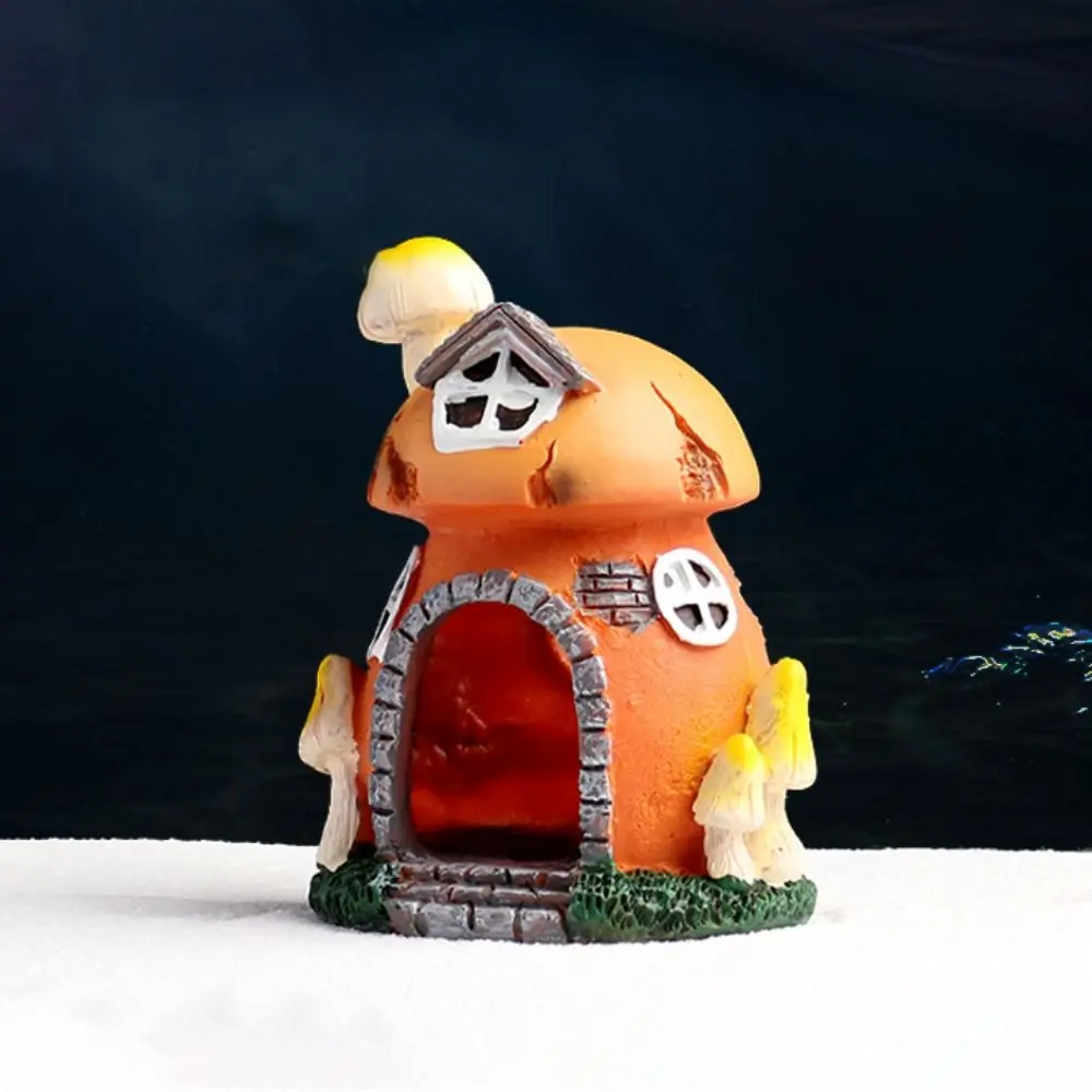 Aquarium Accessories Decorative Mushroom Conch House PVC Mini Fish Shrimp Hiding Shelter Simulation Conch Ornaments Aquarium