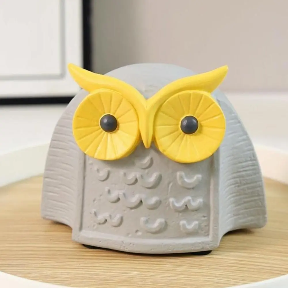 Desktop Foyer Decoration Resin Owl Ornament Waterproof Cute Animal Statue Vivid Creative Miniature Figurine Sculpture Outdoor