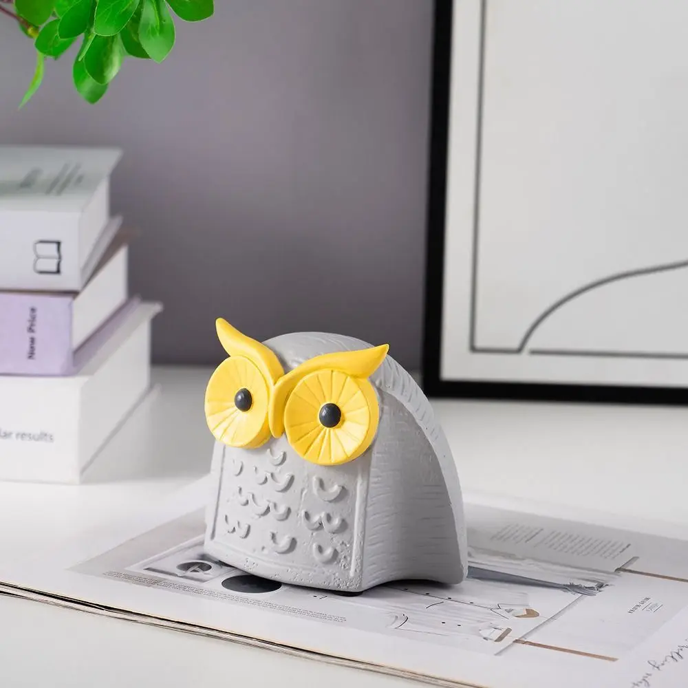 Desktop Foyer Decoration Resin Owl Ornament Waterproof Cute Animal Statue Vivid Creative Miniature Figurine Sculpture Outdoor