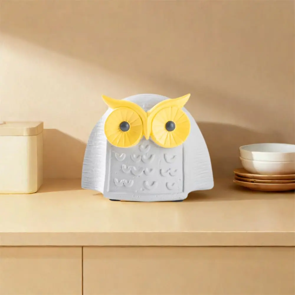 Desktop Foyer Decoration Resin Owl Ornament Waterproof Cute Animal Statue Vivid Creative Miniature Figurine Sculpture Outdoor