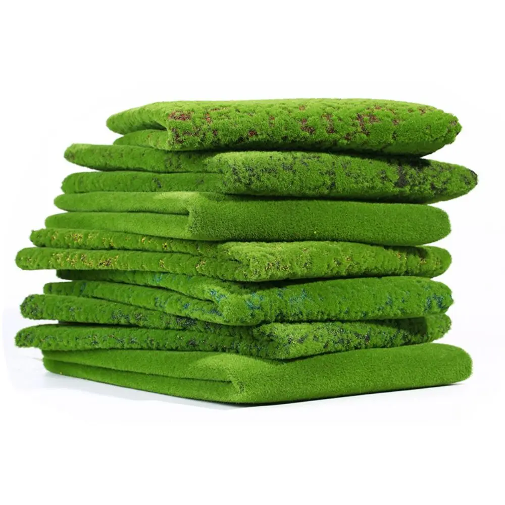 DIY Fake Moss Grass Turf Eternal Life Lifelike Simulation Moss Sheet Green No Watering Fake Green Grass Mat Home Decoraion