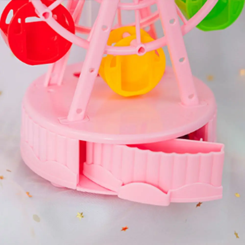 Durable Easy to Use Ferris Wheel Music Box Exquisite Plastic Rotating Music Box Cartoon Cake Model Ornaments Cake Accessories
