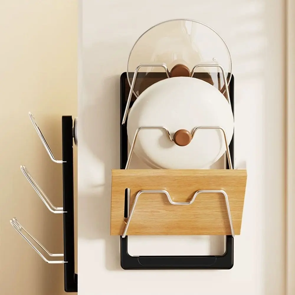 Suction Cup Kitchen Organizer Rack 3 Layers Non-slip Bathroom Shoe Rack Household Space-saving Pot Lid Holder Bathroom Storage