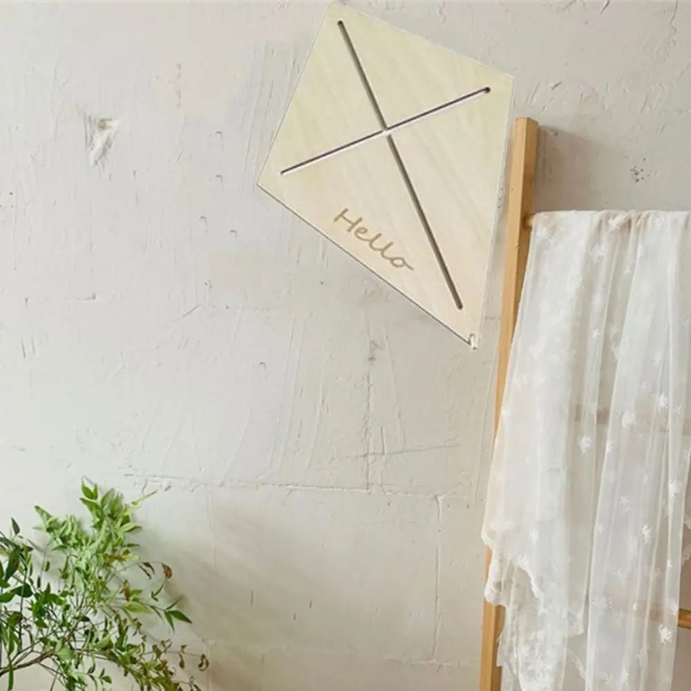 Wall Decoration Baby Gifts Children's Room Kite Wall Sticker Nursery Ornaments Kite Wall Ornaments Wood Hanging Pendant