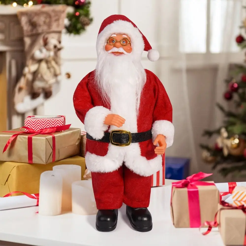 Durable 3D Santa Claus Figure Cute Creative Standing Santa Doll Versatile Realistic Christmas Decorations Birthday Gifts