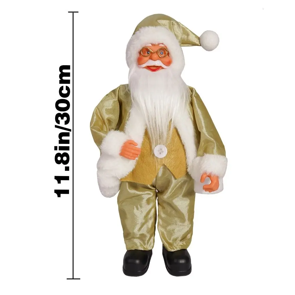 Durable 3D Santa Claus Figure Cute Creative Standing Santa Doll Versatile Realistic Christmas Decorations Birthday Gifts