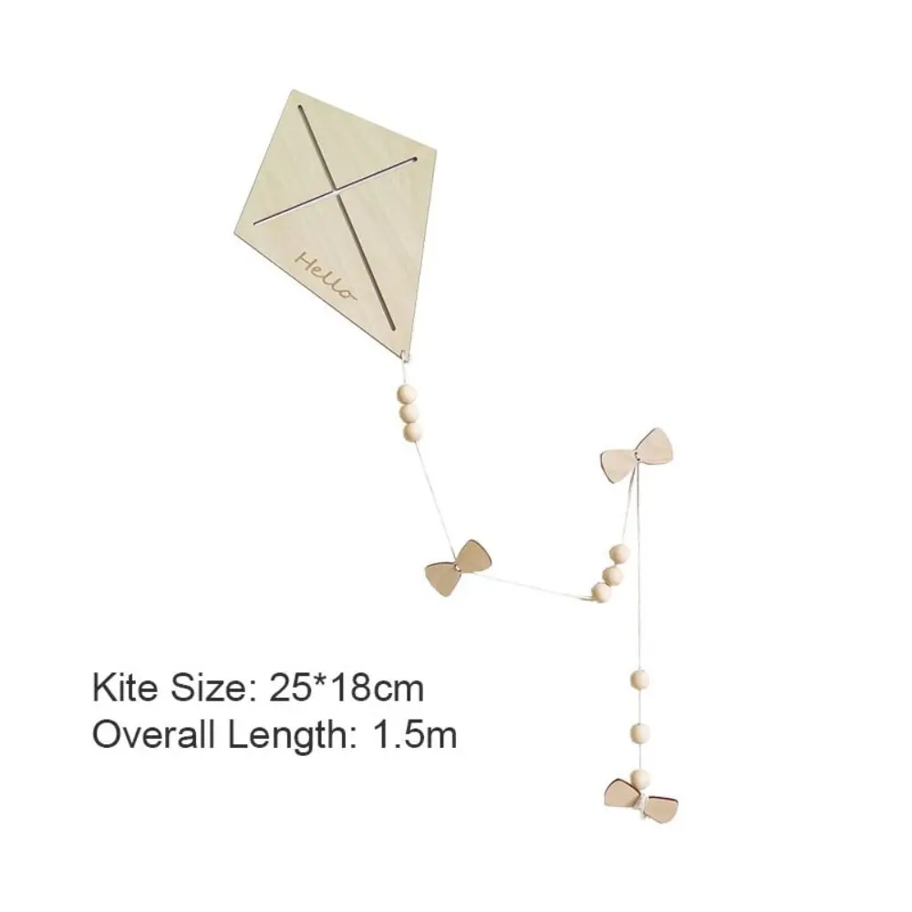 Wall Decoration Baby Gifts Children's Room Kite Wall Sticker Nursery Ornaments Kite Wall Ornaments Wood Hanging Pendant