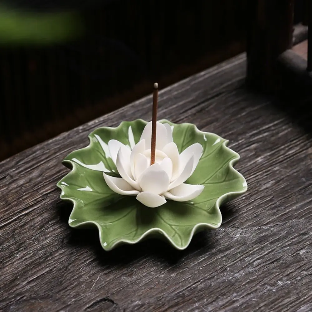Handicraft Ceramic Incense Insert Holder Heat-resistant Anti-slip Flower Sticks Incense Tray Flower Statue Durable