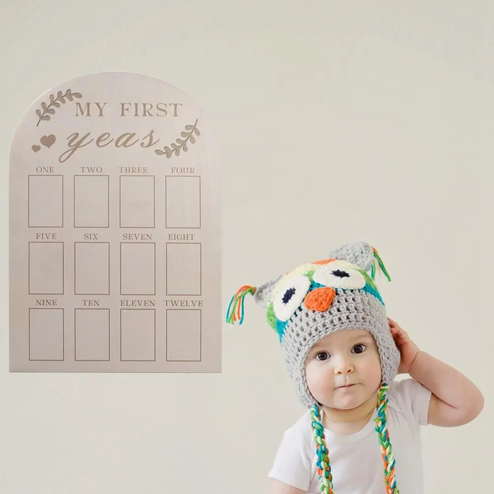 Baby's First Year Baby Picture Frame Meaningful Wood Color Photo Display Wood Frame Personalized Photo Frame Milestone Board