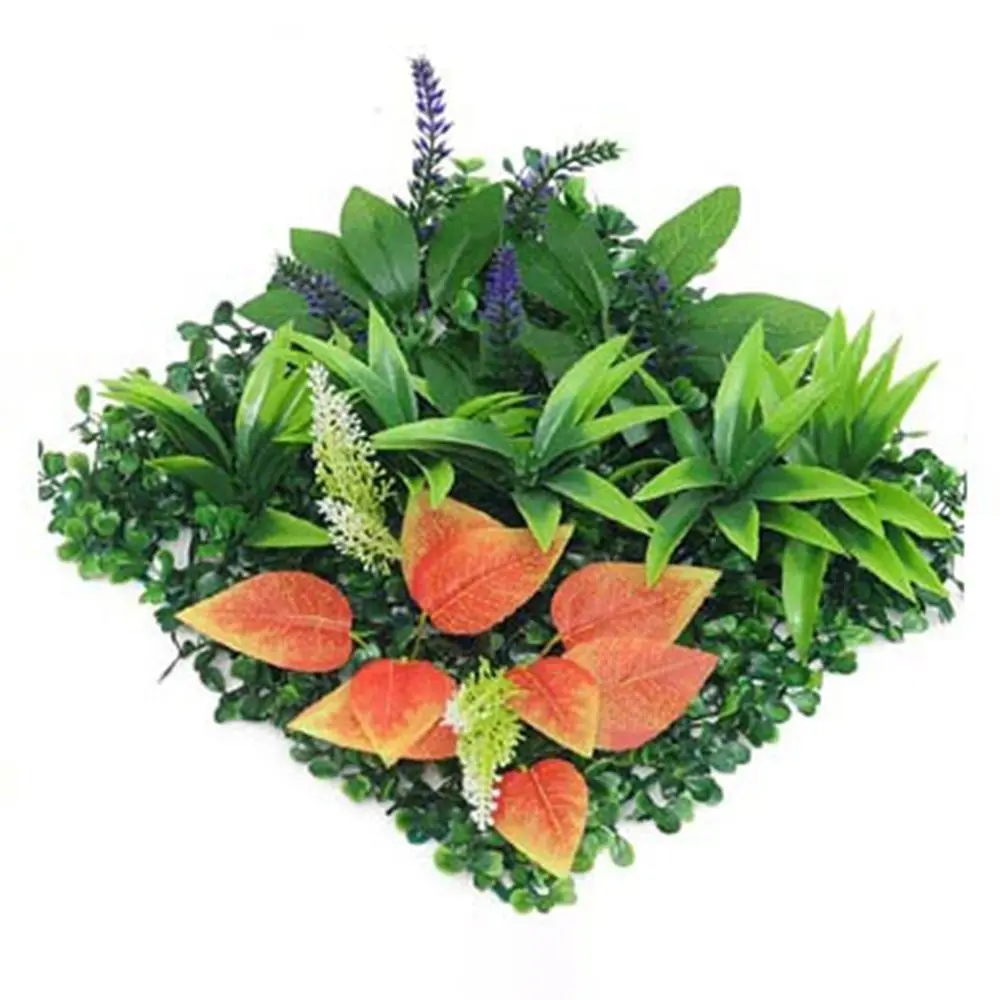 DIY Artificial Plant Wall Panel Durable Lifelike Artificial Eucalyptus Carpet No Watering Green Artificial Fern Grass
