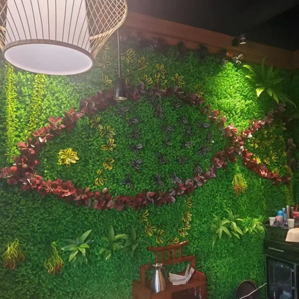 DIY Artificial Plant Wall Panel Flower Eternal Life Artificial Eucalyptus Carpet 25*25cm UV Protection