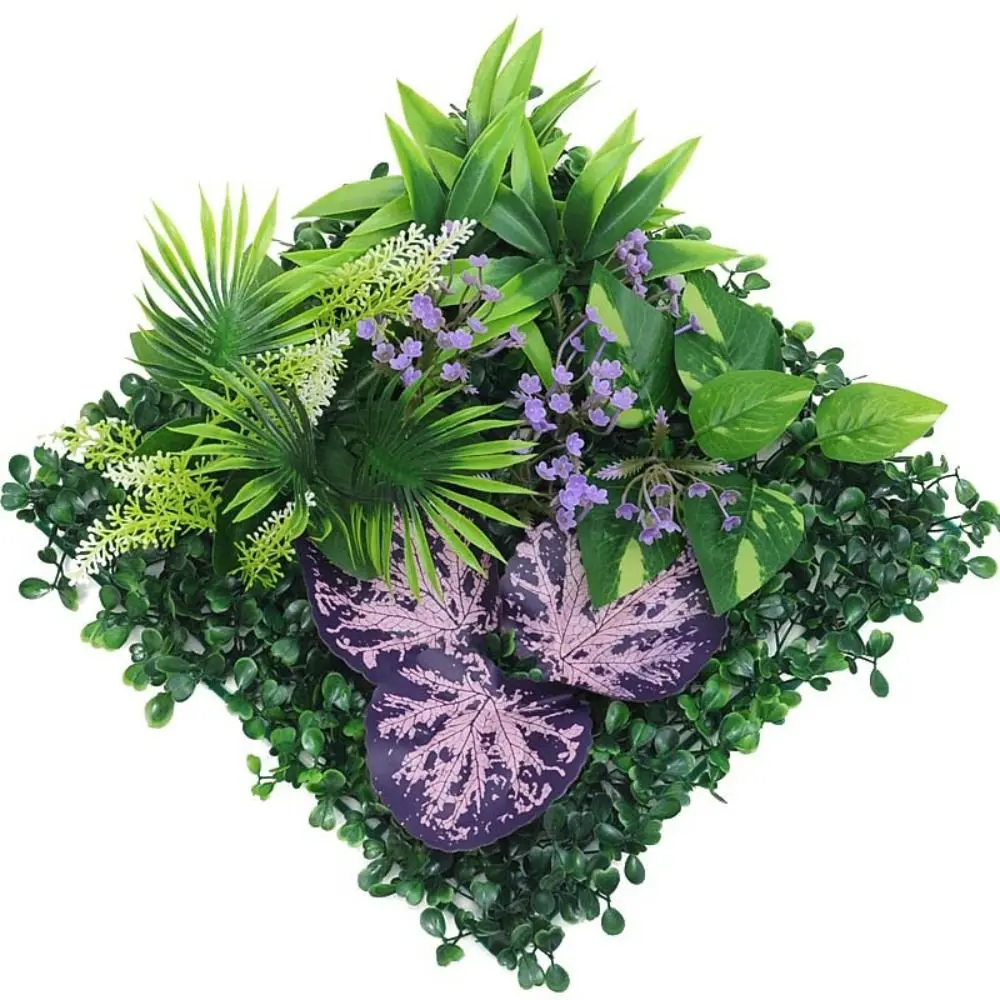 DIY Artificial Plant Wall Panel Durable Lifelike Artificial Eucalyptus Carpet No Watering Green Artificial Fern Grass