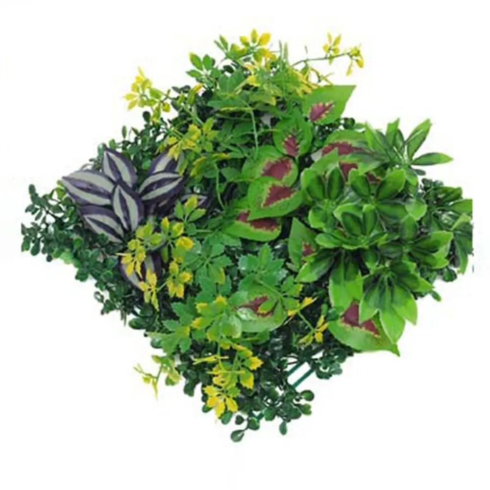 DIY Artificial Plant Wall Panel Durable Lifelike Artificial Eucalyptus Carpet No Watering Green Artificial Fern Grass
