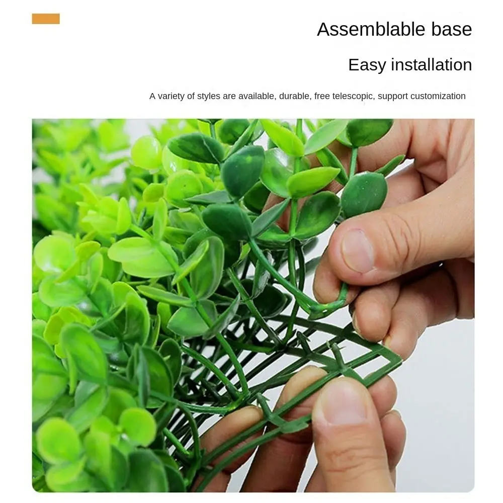 DIY Artificial Plant Wall Panel Flower Eternal Life Artificial Eucalyptus Carpet 25*25cm UV Protection