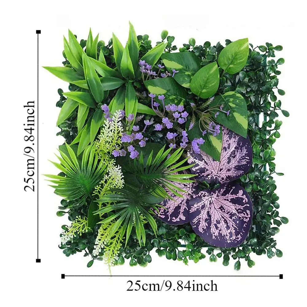DIY Artificial Plant Wall Panel Durable Lifelike Artificial Eucalyptus Carpet No Watering Green Artificial Fern Grass