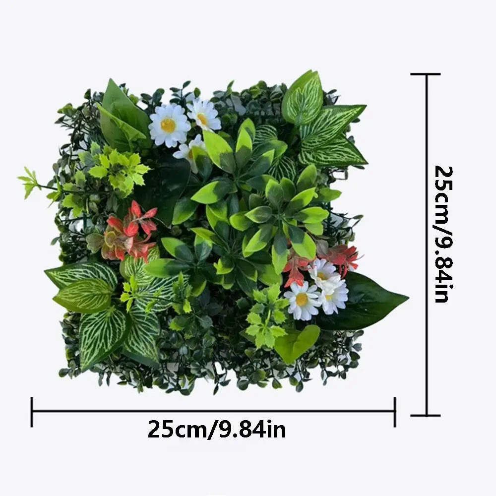 DIY Artificial Plant Wall Panel Flower Eternal Life Artificial Eucalyptus Carpet 25*25cm UV Protection