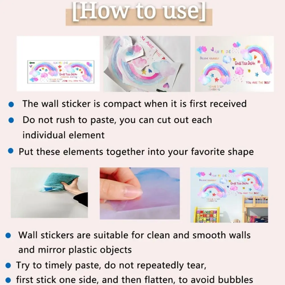Cute Self-Adhesive Ballerina Girl Sticker Waterproof DIY Butterfly Wall Sticker PVC Self-Adhesive Wall Decal Bedroom