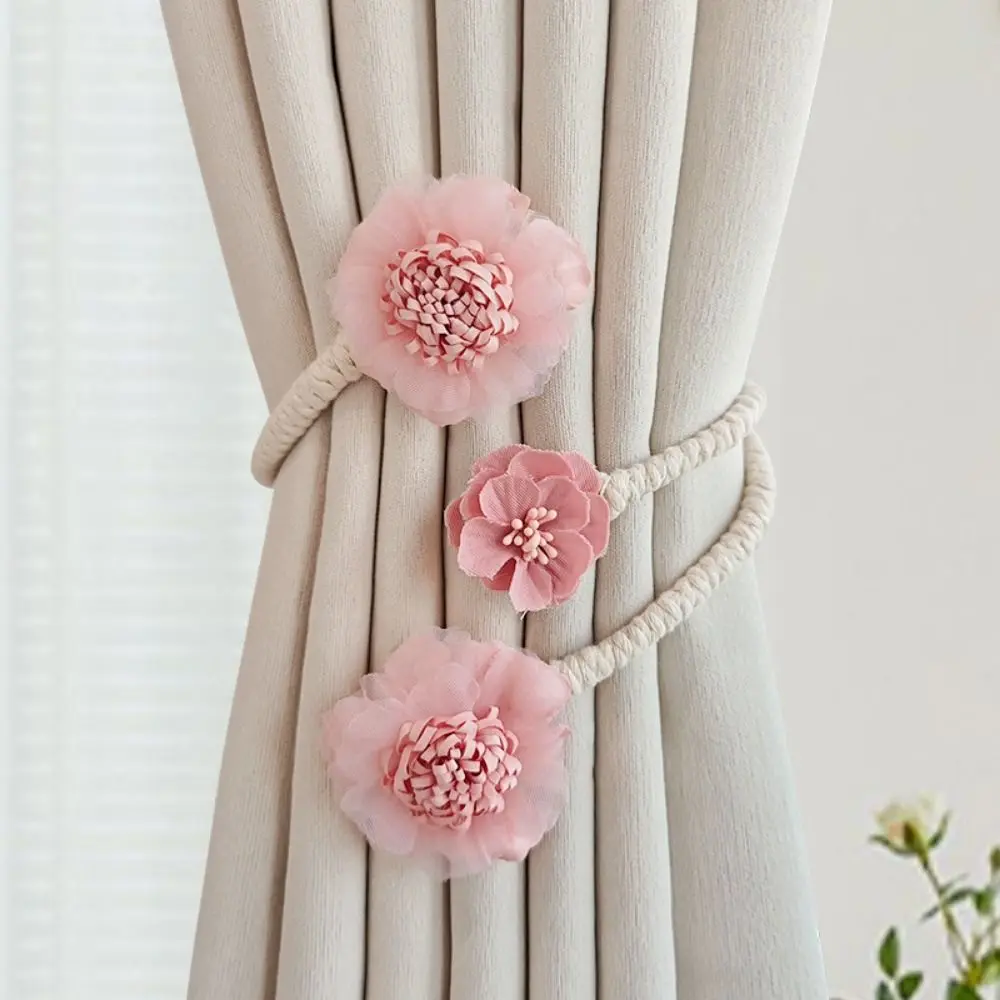 High-end Decorative Flower Curtain Tie Punch-free Unique Curtain Tieback Easy to Install Curtain Straps Curtain Decor