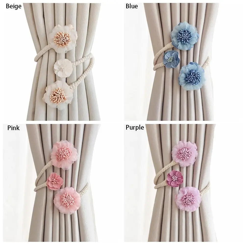 High-end Decorative Flower Curtain Tie Punch-free Unique Curtain Tieback Easy to Install Curtain Straps Curtain Decor