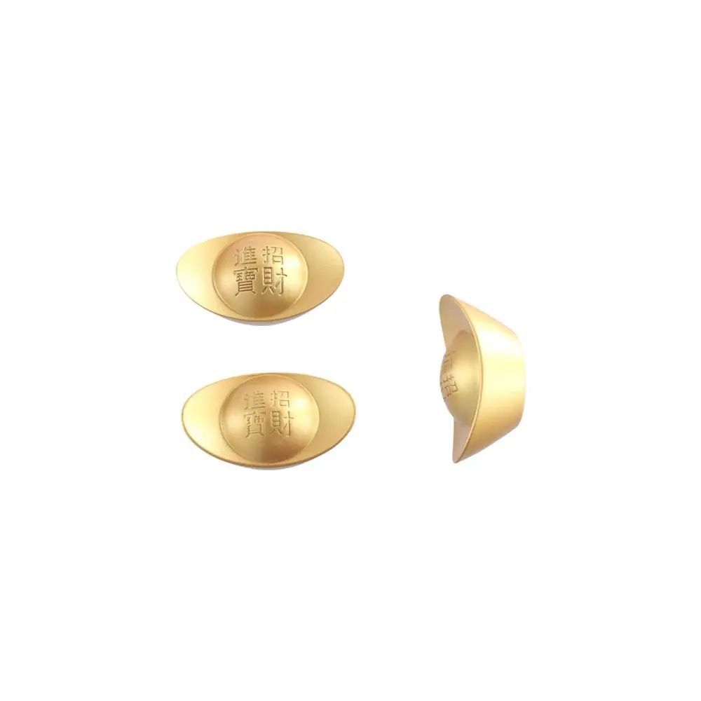 Pure Copper Gold Ingot Alloy Solid Treasure Bowl Ornament Imitation Gold Antique Desktop Ornaments Home Decor