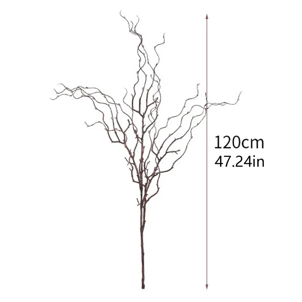 120cm Artificial Willow Deadwood Plastic Luxury Simulation Tree Branch Realistic Elegant Fake Plant Holiday Party Wedding