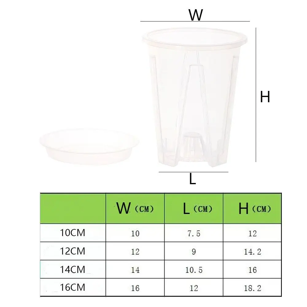 Breathable Root Control Transparent Flower Pot Plastic with Tray Phalaenopsis Orchid Pots With Stomata Beautiful Planting Pot