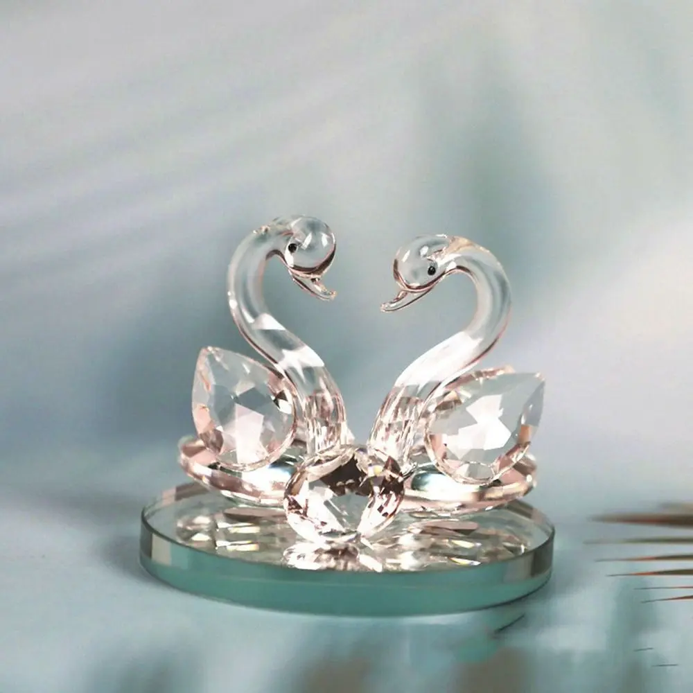 Children's Gift Deodorization Car  Seat Home Decor Crystal Swan Car Accessories Animal Ornament Swan Figurine