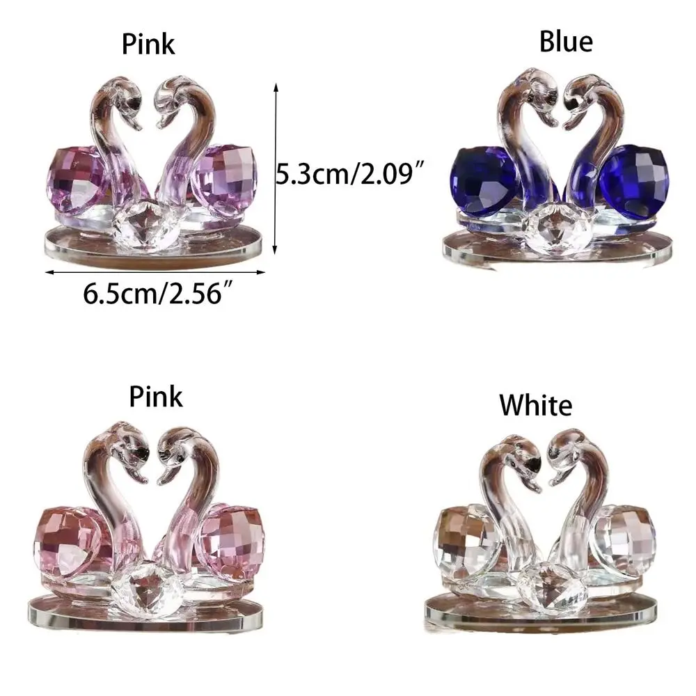 Children's Gift Deodorization Car  Seat Home Decor Crystal Swan Car Accessories Animal Ornament Swan Figurine