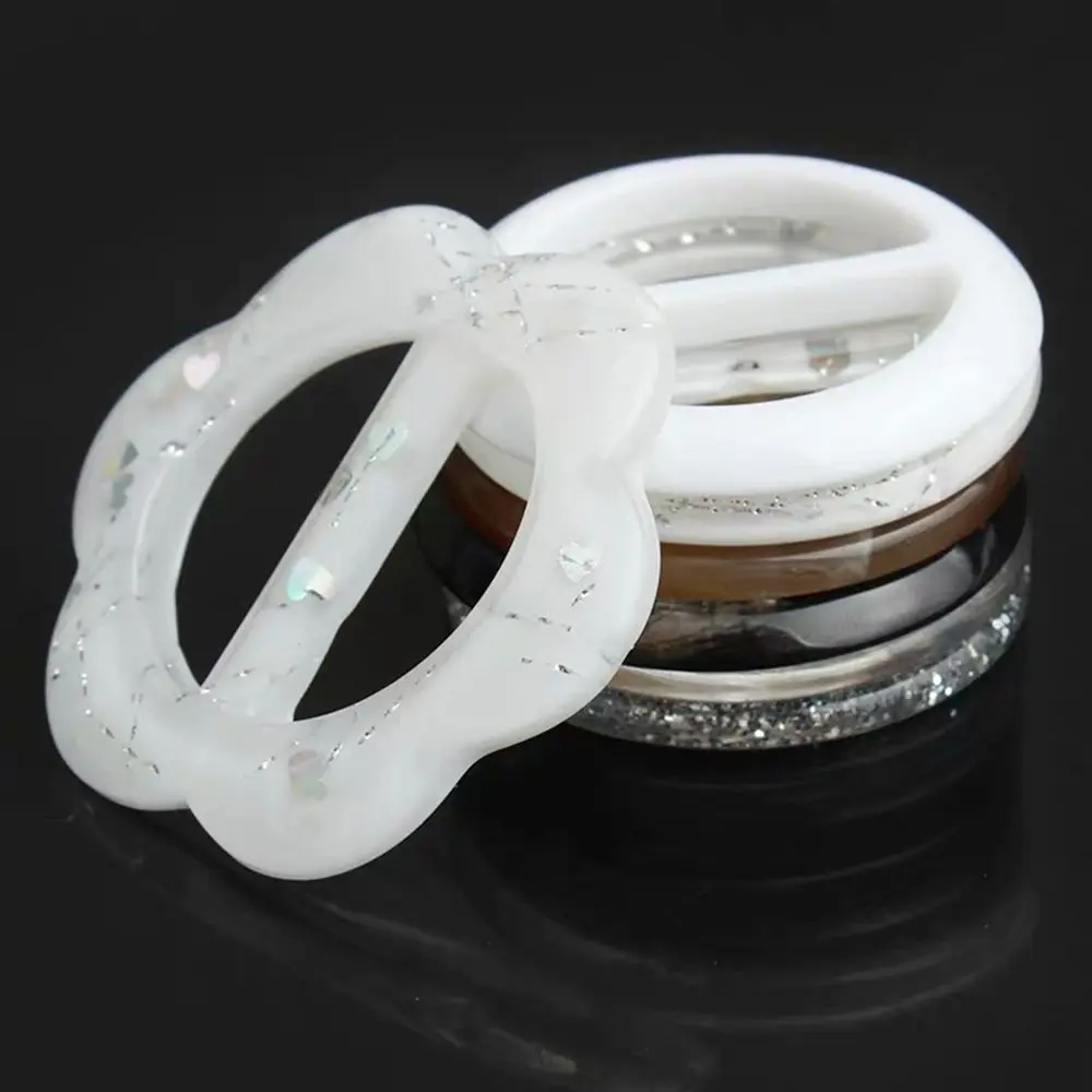 Clothes Clip Scarf Ring Heart Clothes Decoration Garment Accessories Round T Shirt Clips Garment buckle Scarf Buckle Resin
