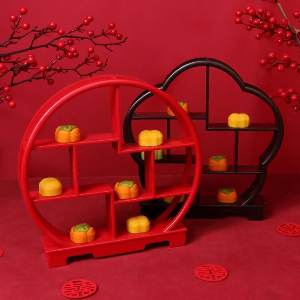 Scene Decoration Chinese Style Wedding Pastry Stand Antique Handmade Model Toy Display Stand Festive Storage Rack Party Favors