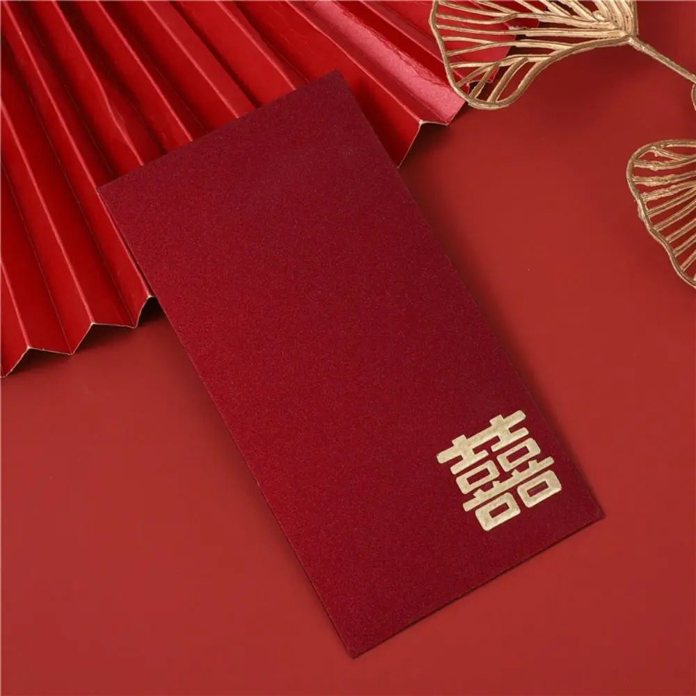 6pcs Cute Chinese Style New Year Red Envelopes Blessing Traditional Lucky Money Packets Hongbao Gifts Packing Bags Kids Gift