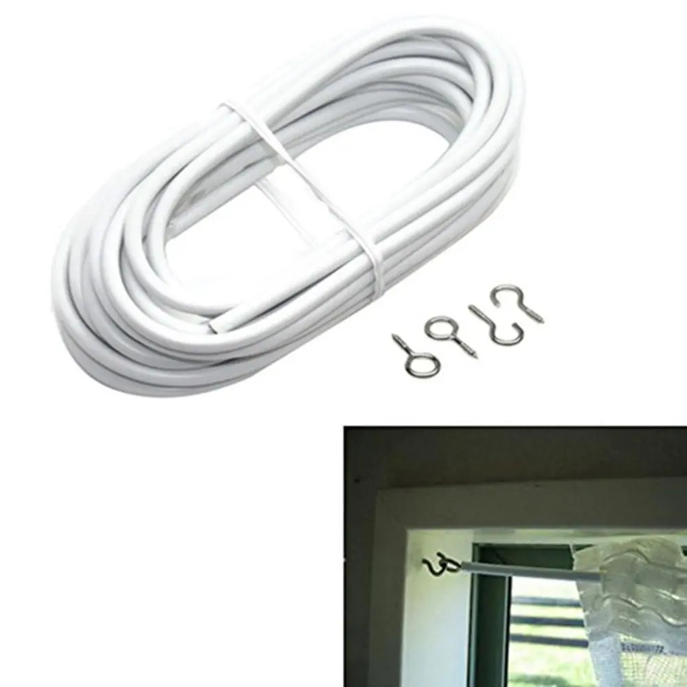 3/4/5m For Caravans Boats Windows Spring Cord Line Expanding Cable Net Curtain Wire